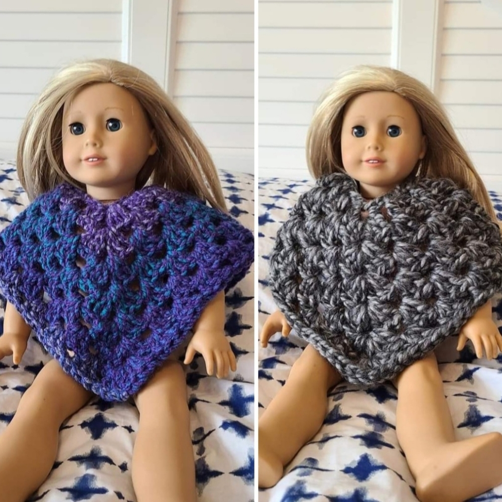 Poncho set. Fits America girl doll 18 inch. New
